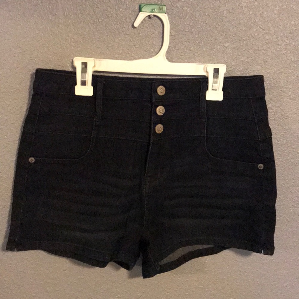 Dark blue high waisted shorts